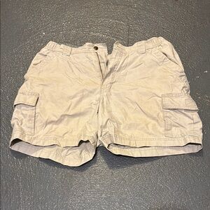 L.L. Bean Tan Cargo Shorts Relaxed Fit Cotton Blend
